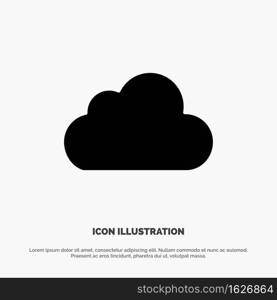 Cloud, Data, Storage, Cloudy solid Glyph Icon vector