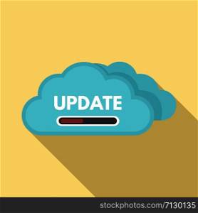 Cloud data update icon. Flat illustration of cloud data update vector icon for web design. Cloud data update icon, flat style