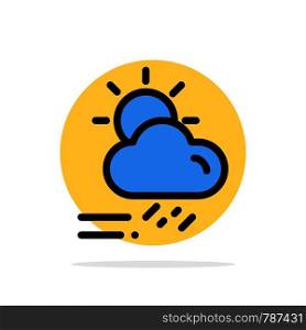 Cloud, Day, Rainy, Season, Weather Abstract Circle Background Flat color Icon