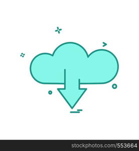 Cloud Download icon design vector