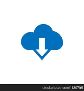 Cloud download icon graphic design template vector isolated. Cloud download icon graphic design template vector