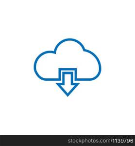 Cloud download icon graphic design template vector isolated. Cloud download icon graphic design template vector