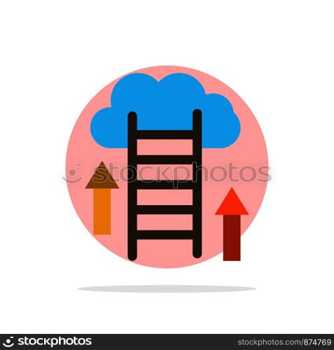 Cloud, Download, Upload, Data, Server Abstract Circle Background Flat color Icon