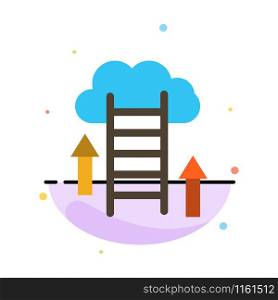 Cloud, Download, Upload, Data, Server Abstract Flat Color Icon Template