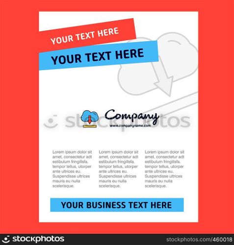 Cloud downloading Title Page Design for Company profile ,annual report, presentations, leaflet, Brochure Vector Background