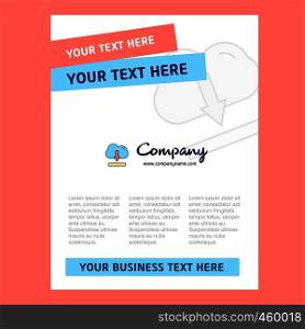 Cloud downloading Title Page Design for Company profile ,annual report, presentations, leaflet, Brochure Vector Background