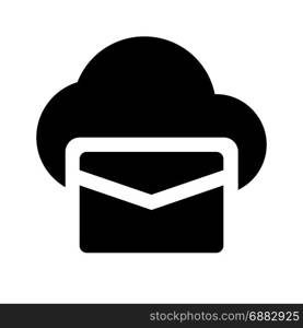cloud email, icon on isolated background