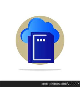 Cloud, File, Data, Computing Abstract Circle Background Flat color Icon