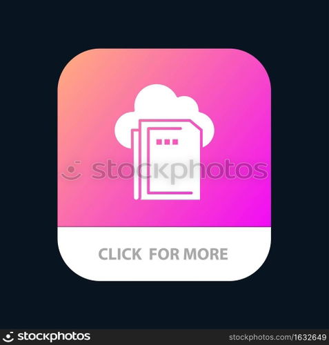 Cloud, File, Data, Computing Mobile App Icon Design