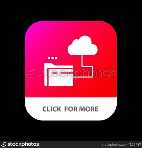 Cloud, Folder, Storage, File Mobile App Icon Design