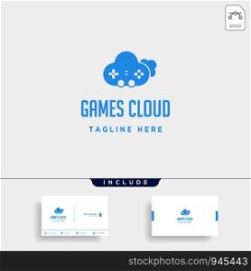cloud game logo design template vector icon element - vector. cloud game logo design template vector icon element