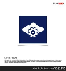 Cloud Gear Icon - Blue photo Frame