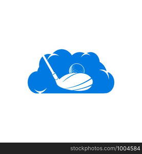 Cloud Golf vector logo design. Golf club inspiration logo design.