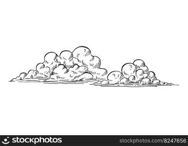 Cloud. Hand drawn illustration converted to vector.