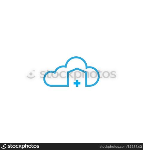 Cloud home care concept logo icon illustration