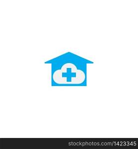 Cloud home care concept logo icon illustration