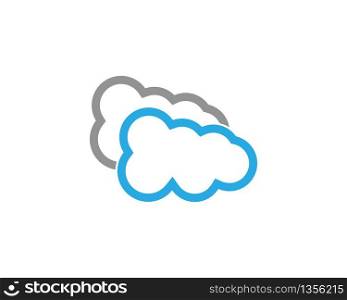 Cloud icon and symbol vector