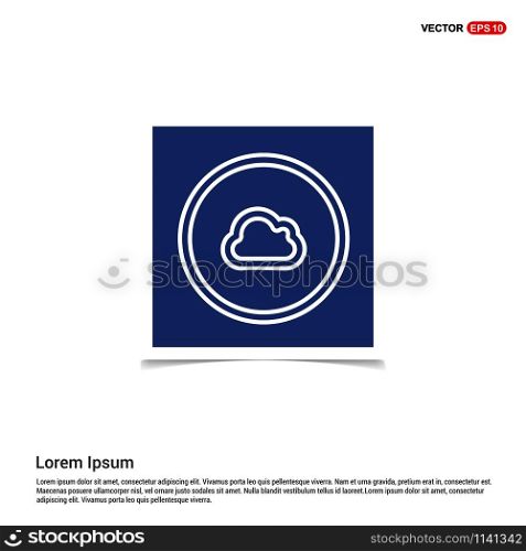 Cloud icon - Blue photo Frame