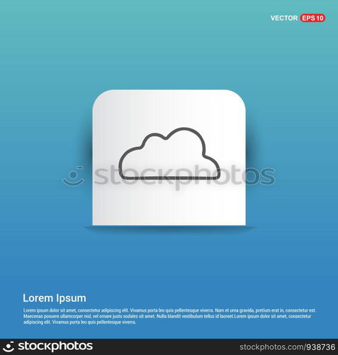 Cloud Icon - Blue Sticker button