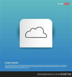 Cloud Icon - Blue Sticker button