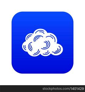 Cloud icon blue vector isolated on white background. Cloud icon blue vector