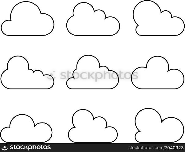 Cloud Icon Design Clean Vector Art Illustration