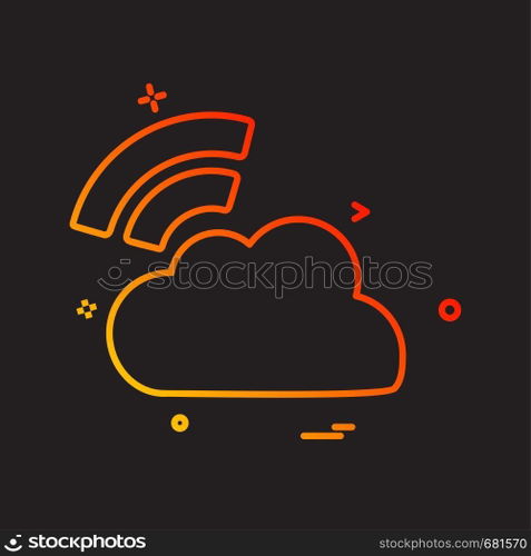 Cloud icon design vector
