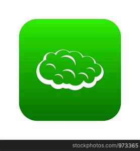 Cloud icon digital green for any design isolated on white vector illustration. Cloud icon digital green