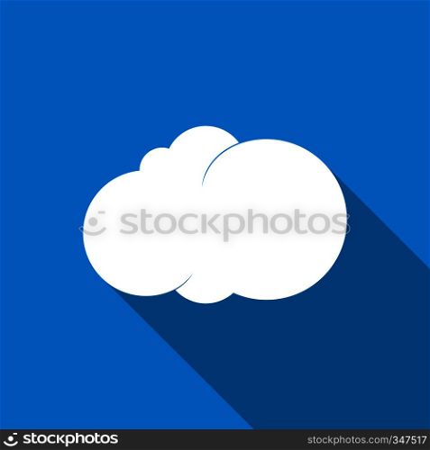 Cloud icon in flat style with long shadow. Cloud icon, flat style