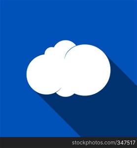 Cloud icon in flat style with long shadow. Cloud icon, flat style