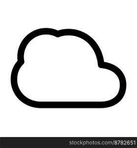 Cloud icon line isolated on white background. Black flat thin icon on modern outline style. Linear symbol and editable stroke. Simple and pixel perfect stroke vector illustration.