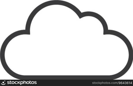 Cloud icon line style Royalty Free Vector Image
