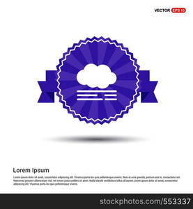 Cloud Icon - Purple Ribbon banner