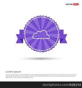 Cloud Icon - Purple Ribbon banner