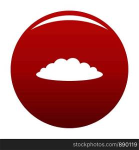 Cloud icon. Simple illustration of cloud vector icon for any design red. Cloud icon vector red