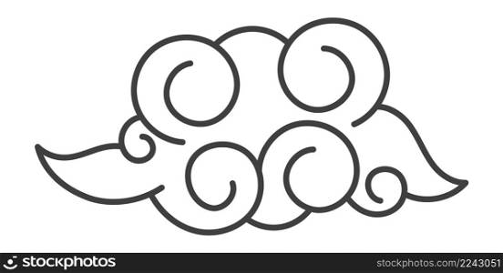 Cloud icon. Traditional chinese festive sky ornament. Vector illustration. Cloud icon. Traditional chinese festive sky ornament