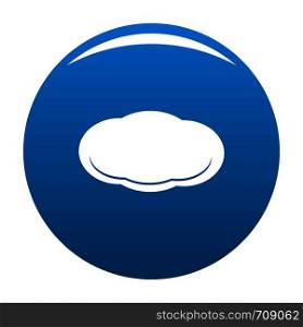 Cloud icon vector blue circle isolated on white background . Cloud icon blue vector