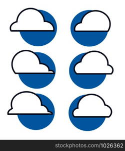 Cloud icon vector , Cloud illustration. Flat design style