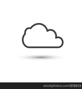 Cloud Icon Vector. Simple flat symbol.