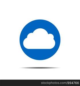 Cloud icon with shadow. Vector eps10 illustration