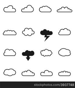 Cloud icons for cloud computing for web and app