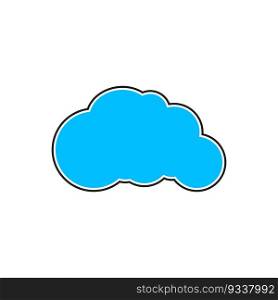 Cloud illustration logo icon vector flat design