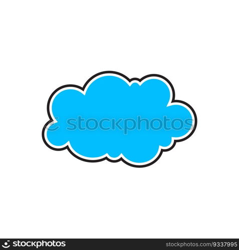 Cloud illustration logo icon vector flat design