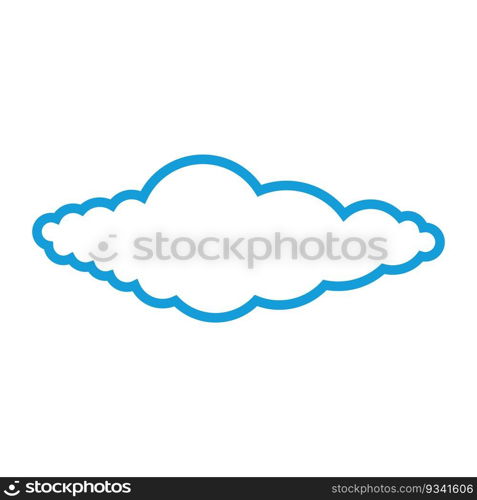 Cloud illustration logo icon vector flat design