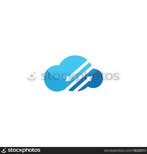 Cloud illustration logo vector flat design