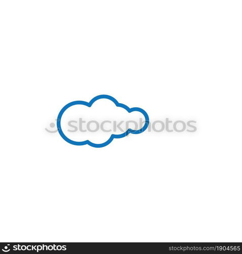 Cloud illustration logo vector flat design