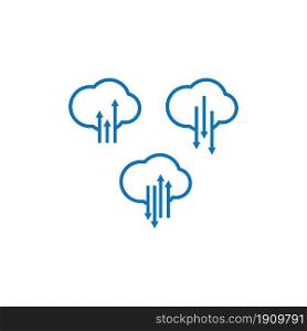 Cloud illustration logo vector flat design