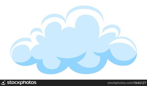 Cloud illustration. Simple cute design in cartoon style isolated on white background.. Cloud illustration. Simple cute design in cartoon style.