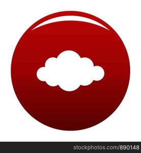 Cloud in sky icon. Simple illustration of cloud in sky vector icon for any design red. Cloud in sky icon vector red