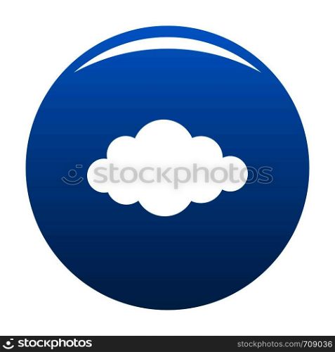 Cloud in sky icon vector blue circle isolated on white background . Cloud in sky icon blue vector